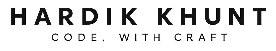 HARDIK KHUNT — Code, with craft
